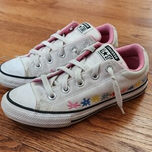 Converse Kids' White and Pink Sneakers